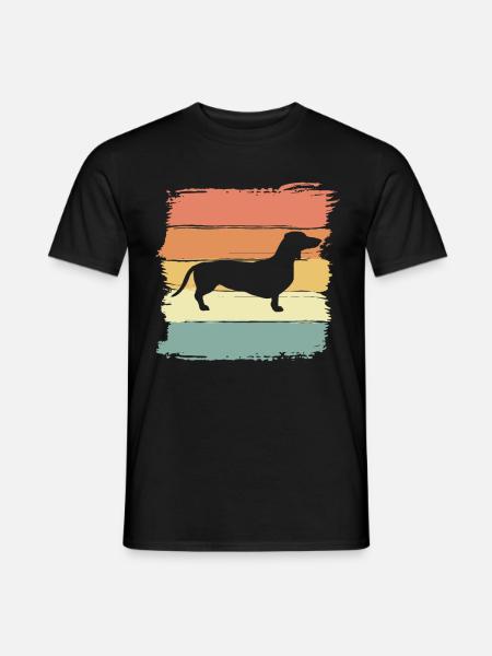 Teckel rétro - T-shirt homme - noir