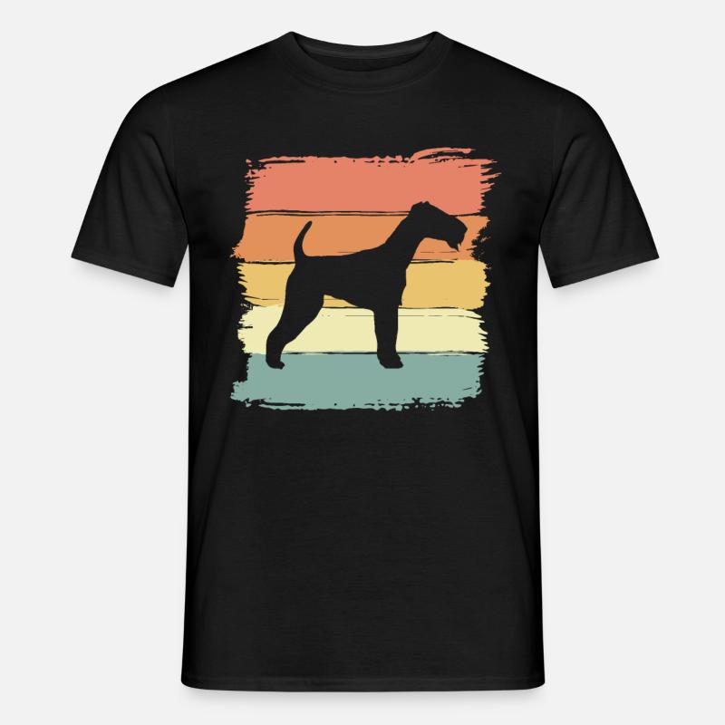 Schnauzer retro - Männer T-Shirt - Schwarz