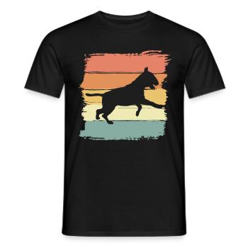 Pit-bull rétro - T-shirt homme - noir - Devant - AI Model Male 178 light (178cm)