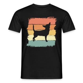 Chihuahua Retro - Männer T-Shirt - Schwarz - Vorne - AI Model Male 178 light (178cm)