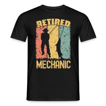 Mécanicien de pêche à la retraite - T-shirt homme - noir - Devant - AI Model Male 178 light (178cm)