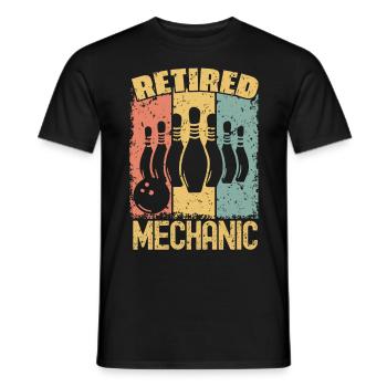 Bowling-Mechaniker im Ruhestand - Männer T-Shirt - Schwarz - Vorne - AI Model Male 178 light (178cm)