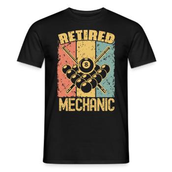 Billard pensionierter Mechaniker - Männer T-Shirt - Schwarz - Vorne - AI Model Male 178 light (178cm)
