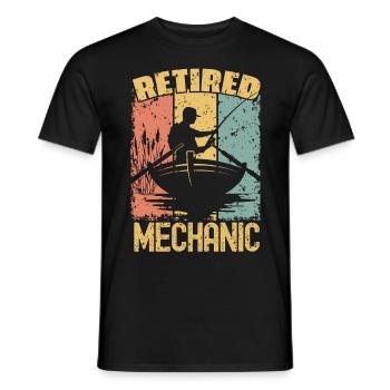 Mécanicien de pêche à la retraite - T-shirt homme - noir - Devant - AI Model Male 178 light (178cm)