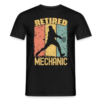 Tennis retired mechanic - Men's T-Shirt - black - Front - AI Model Male 178 light (178cm)