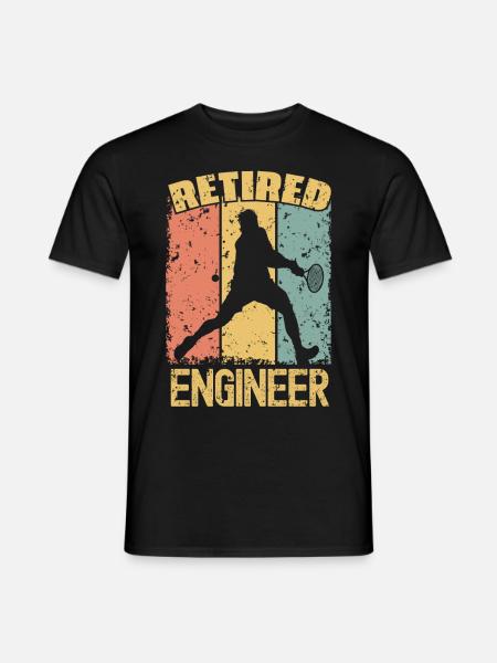 Tennis retired engineer - Men's T-Shirt - black