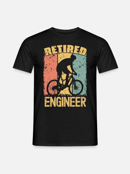 Biking retired engineer - Men's T-Shirt - black