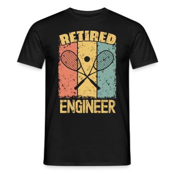 Squash retired engineer - Men's T-Shirt - black - Front - AI Model Male 178 light (178cm)