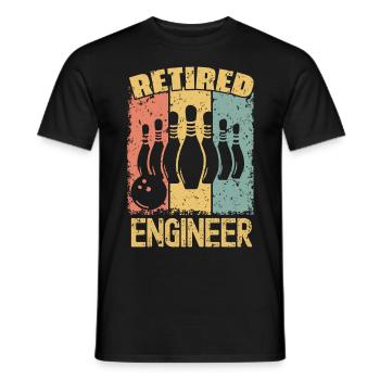 Bowling pensionierter Ingenieur - Männer T-Shirt - Schwarz - Vorne - AI Model Male 178 light (178cm)