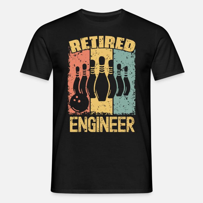 Bowling retired engineer - Men's T-Shirt - black