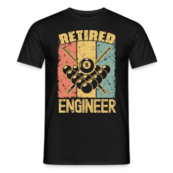 Billiard retired engineer - Men's T-Shirt - black - Front - AI Model Male 178 light (178cm)