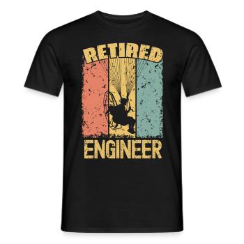 Paramotoring retired engineer - Men's T-Shirt - black - Front - AI Model Male 178 light (178cm)