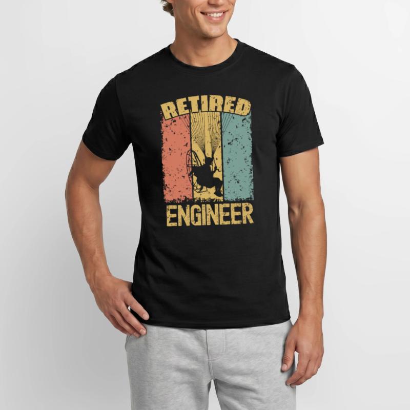 Paramotoring retired engineer Men's T-Shirt