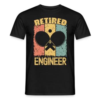 Table-tennis retired engineer - Men's T-Shirt - black - Front - AI Model Male 178 light (178cm)