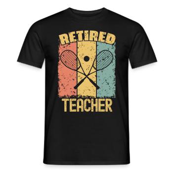Squash Lehrer im Ruhestand - Männer T-Shirt - Schwarz - Vorne - AI Model Male 178 light (178cm)