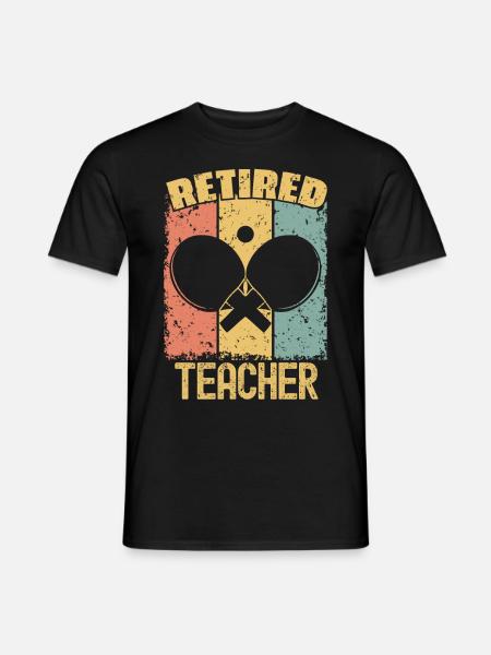 Table-tennis retired teacher - Men's T-Shirt - black