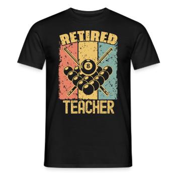 Billard Lehrer im Ruhestand - Männer T-Shirt - Schwarz - Vorne - AI Model Male 178 light (178cm)