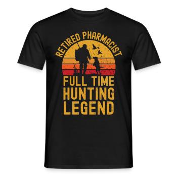 Légende de la chasse aux pharmaciens à la retraite - T-shirt homme - noir - Devant - AI Model Male 178 light (178cm)