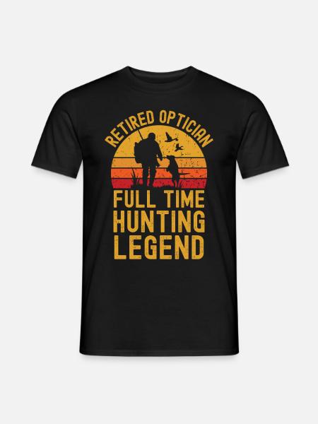 Pensionierte Optiker-Jagdlegende - Männer T-Shirt - Schwarz