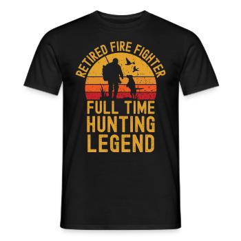 Pensionierte Feuerwehr Jäger Jagd legende - Männer T-Shirt - Schwarz - Vorne - AI Model Male 178 light (178cm)