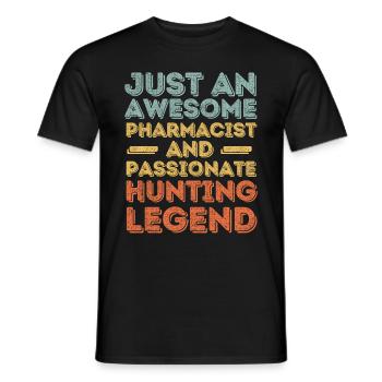 Pharmacien Légende de la chasse rétro - T-shirt homme - noir - Devant - AI Model Male 178 light (178cm)