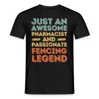 Apotheker Fechtlegende retro - Männer T-Shirt - Schwarz - Vorne - AI Model Male 178 light (178cm)