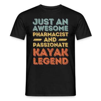 Apotheker Kajak Legende retro - Männer T-Shirt - Schwarz - Vorne - AI Model Male 178 light (178cm)