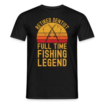 Légende de la pêche dentaire à la retraite - T-shirt homme - noir - Devant - AI Model Male 178 light (178cm)