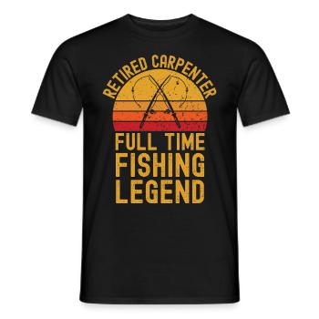 Légende de la pêche charpentière à la retraite - T-shirt homme - noir - Devant - AI Model Male 178 light (178cm)