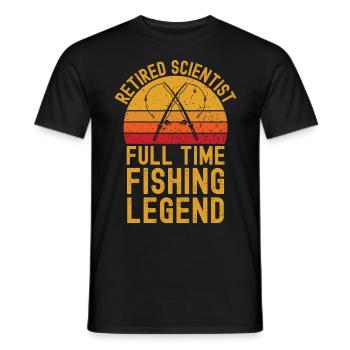 Légende de la pêche scientifique à la retraite - T-shirt homme - noir - Devant - AI Model Male 178 light (178cm)