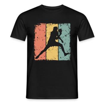 Tennis de table rétro - T-shirt homme - noir - Devant - AI Model Male 178 light (178cm)