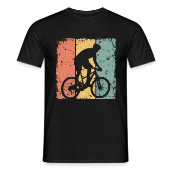Biking retro - Men's T-Shirt - black - Front - AI Model Male 178 light (178cm)