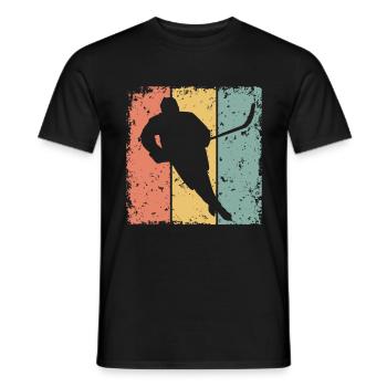 Rétro hockey sur glace - T-shirt homme - noir - Devant - AI Model Male 178 light (178cm)