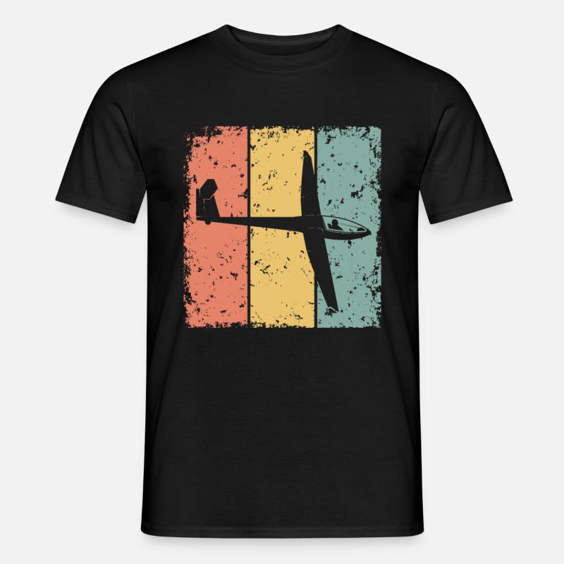 Gleiten im Retro - Männer T-Shirt - Schwarz