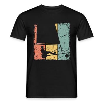 Sand-yachting rétro - T-shirt homme - noir - Devant - AI Model Male 178 light (178cm)