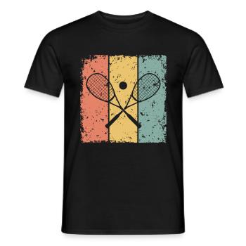 Squash retro - Men's T-Shirt - black - Front - AI Model Male 178 light (178cm)