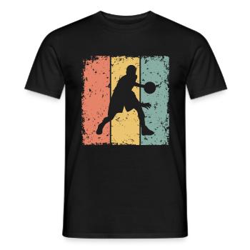 Basketball retro - Männer T-Shirt - Schwarz - Vorne - AI Model Male 178 light (178cm)