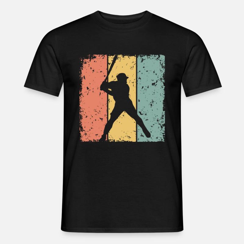 Baseball-Retro - Männer T-Shirt - Schwarz