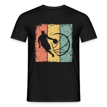 Basketball retro - Männer T-Shirt - Schwarz - Vorne - AI Model Male 178 light (178cm)
