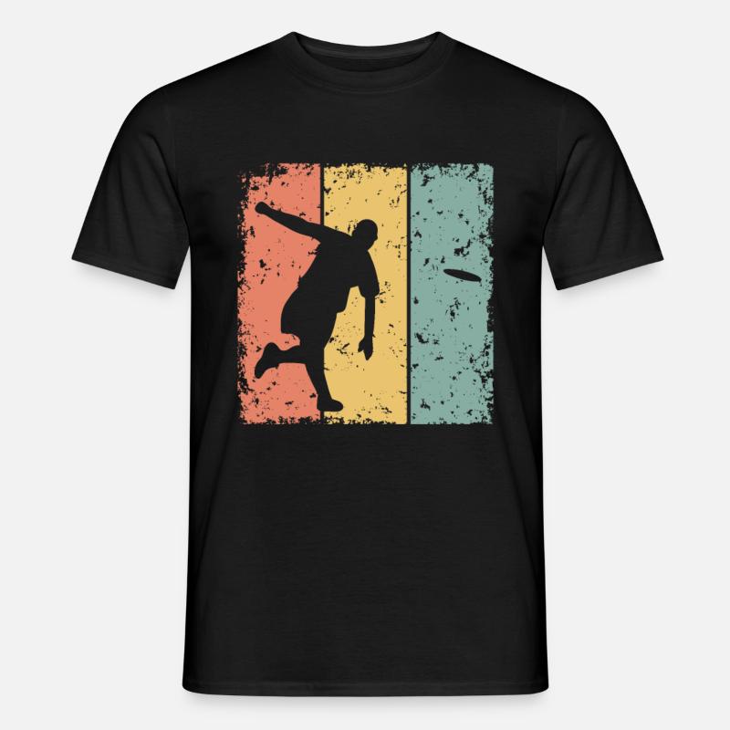 Frisbee Retro - Männer T-Shirt - Schwarz