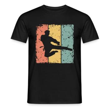 Taekwondo rétro - T-shirt homme - noir - Devant - AI Model Male 178 light (178cm)