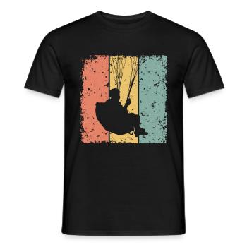 Parapente rétro - T-shirt homme - noir - Devant - AI Model Male 178 light (178cm)