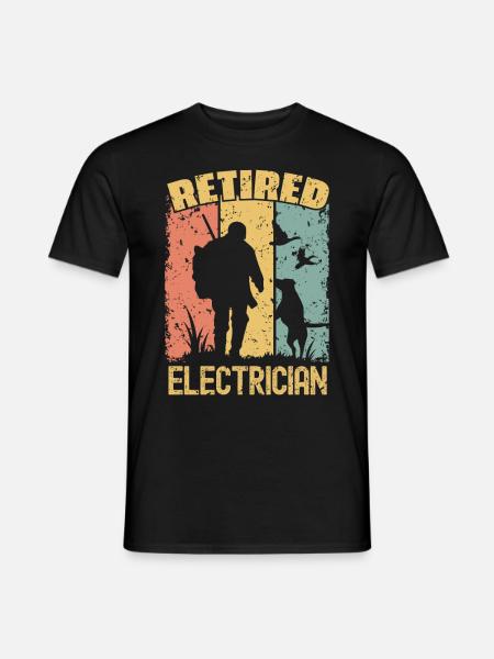 Hunting retired electrician - Men's T-Shirt - black