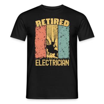 Paramotor retired electrician - Men's T-Shirt - black - Front - AI Model Male 178 light (178cm)