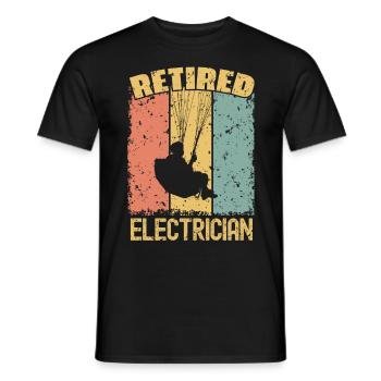 Paragliding retired electrician - Men's T-Shirt - black - Front - AI Model Male 178 light (178cm)