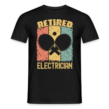 Table-tennis retired electrician - Men's T-Shirt - black - Front - AI Model Male 178 light (178cm)
