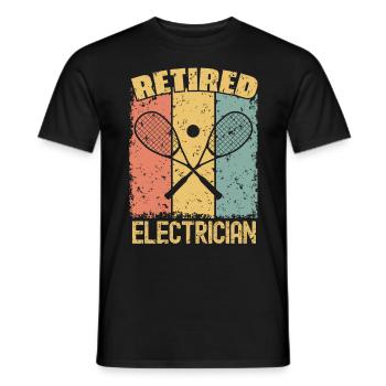 Squash retired electrician - Men's T-Shirt - black - Front - AI Model Male 178 light (178cm)