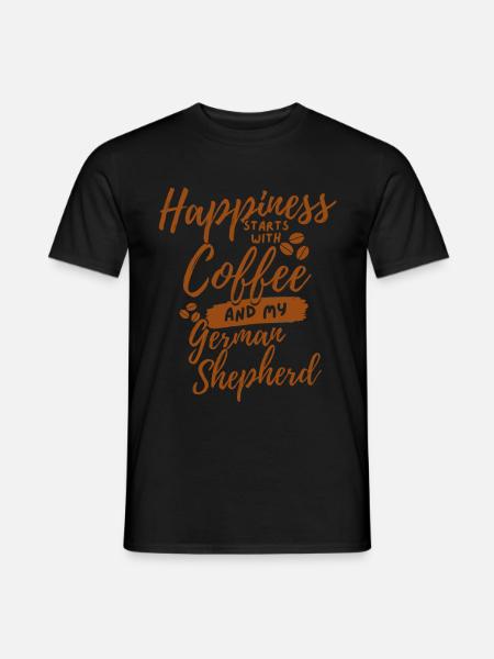 Coffee German-shepherd lover - Men's T-Shirt - black