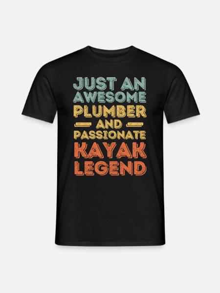 Plumber Kayak legend retro - Men's T-Shirt - black