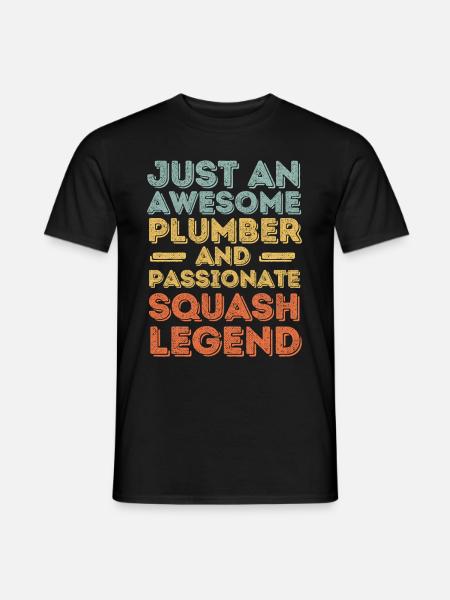 Plumber Squash legend retro - Men's T-Shirt - black
